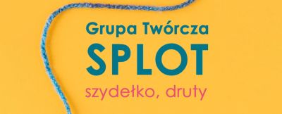 niebieski napis splot na ż&oacute;łtym tle