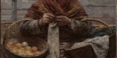 Obraz Aleksandra Gierymskiego pt. "Pomarańczarka", będący w zbiorach Muzeum Śląskiego w Katowicach. Przedstawia kobietę trzymającą w ręce koszyk z pomarańczami