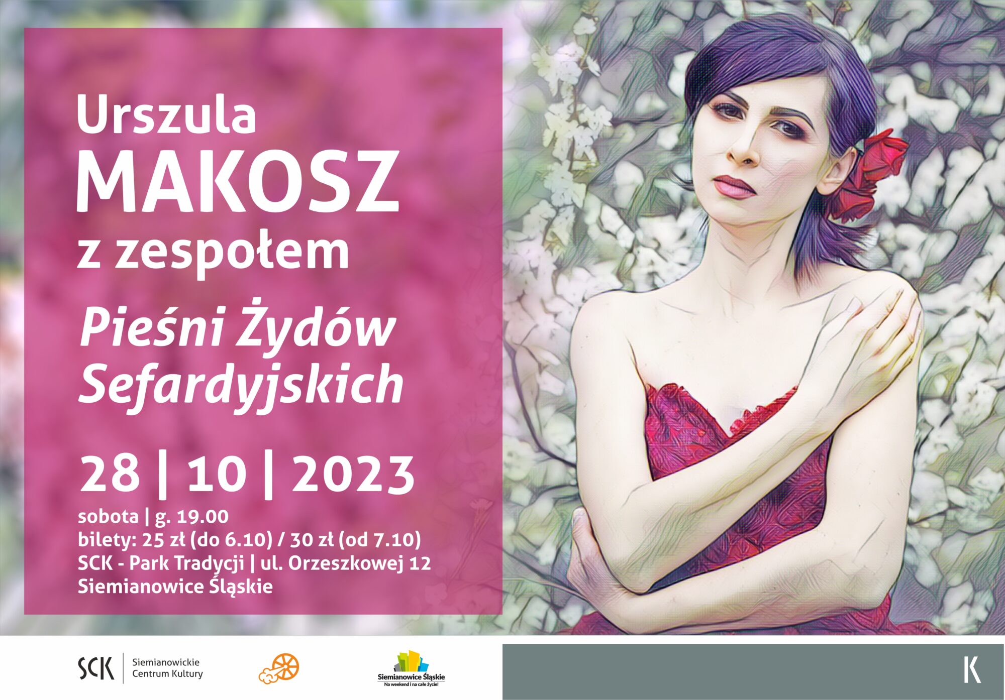 artystka w czerwonej sukni - plakat wydarzenia
